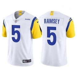 Men Nike Rams 5 Jalen Ramsey White Vapor Untouchable Limited Jersey