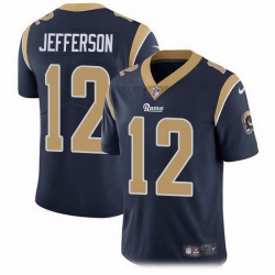 Nike Rams 12 Van Jefferson Navy Blue Team Color Men Stitched NFL Vapor Untouchable Limited Jersey