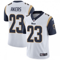 Nike Rams 23 Cam Akers White Men Stitched NFL Vapor Untouchable Limited Jersey