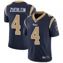 Nike Rams 4 Greg Zuerlein Navy Vapor Untouchable Limited Jersey