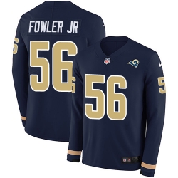 Nike Rams 56 Dante Fowler Jr Navy Blue Team Color Men s Stitched NFL Limited Therma Long Sleeve Jersey