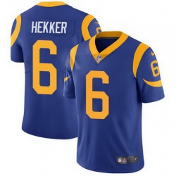 Nike Rams 6 Johnny Hekker Royal Alternate Vapor Untouchable Limited Jersey