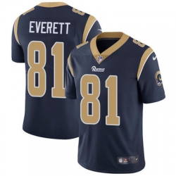 Nike Rams #81 Gerald Everett Navy Blue Team Color Mens Stitched NFL Vapor Untouchable Limited Jersey