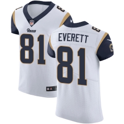 Nike Rams #81 Gerald Everett White Mens Stitched NFL Vapor Untouchable Elite Jersey