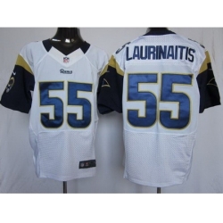 Nike St. Louis Rams 55 James Laurinaitis White Elite NFL Jersey