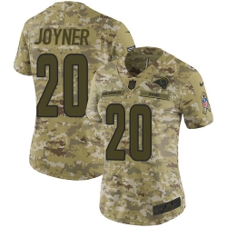 Nike Rams #20 Lamarcus Joyner Camo Women Stitched NFL Limited 2018 Salute to Service Jersey