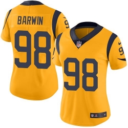 Nike Rams #98 Connor Barwin Gold Womens Stitched NFL Limited Rush Jersey