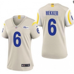 Women Los Angeles Rams 6 Johnny Hekker Vapor Limited Bone Jersey