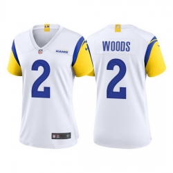 Women Nike Los Angeles Rams 2 Robert Woods White Vapor Untouchable Limited Jersey