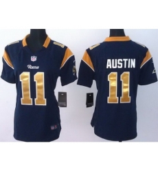 Women Nike St.Louis Rams 11 Tavon Austin Blue NFL Jerseys