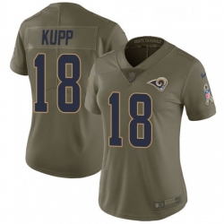 Womens Nike Los Angeles Rams 18 Cooper Kupp Limited Olive 2017 Salute to Service NFL Jersey