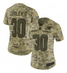 Womens Nike Los Angeles Rams 30 Todd Gurley Limited Camo 2018 Salute to Service NFL Jersey