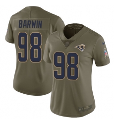 Womens Nike Rams #98 Connor Barwin Olive  Stitched NFL Limited 2017 Salute to Service Jersey