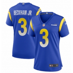 Women's Royal Los Angeles Rams #3 Odell Beckham Jr. Vapor Untouchable Limited Stitched Royal Jersey