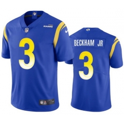 Youth Los Angeles Rams 3 Odell Beckham Jr  Royal Vapor Untouchable Limited Stitched Jersey 