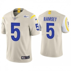 Youth Los Angeles Rams 5 Jalen Ramsey Bone Vapor Untouchable Limited Stitched Jersey 