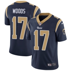 Youth Nike Rams #17 Robert Woods Navy Blue Team Color Stitched NFL Vapor Untouchable Limited Jersey