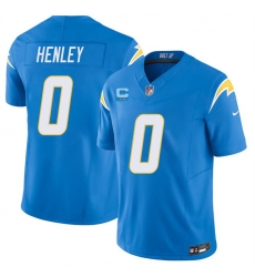 Men Los Angeles Chargers  0 Daiyan Henley Blue 2026 F U S E  2 Star C Patch Vapor Limited Stitched Football Jersey