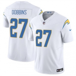 Men Los Angeles Chargers 27 J K Dobbins White 2024 F U S E Vapor Limited Stitched Football Jersey