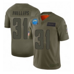 Men Los Angeles Chargers 31 Adrian Phillips Limited Camo 2019 Salute to Service Football Jersey