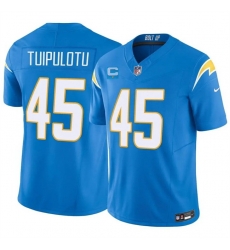 Men Los Angeles Chargers  45 Tuli Tuipulotu Blue 2026 F U S E  1 Star C Patch Vapor Limited Stitched Football Jersey