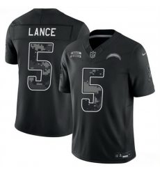 Men Los Angeles Chargers 5 Trey Lance Black F U S E 2026 Salute to Service Limited Stitched Football Jersey Men Los Angeles Chargers 5 Trey Lance Black F U S E 2026 Salute to Service Limited Stitched Football Jersey