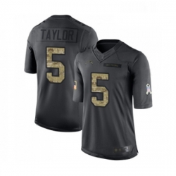 Men Los Angeles Chargers 5 Tyrod Taylor Limited Black 2016 Salute to Service Football Jersey