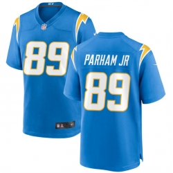 Men Los Angeles Chargers 89 Donald Parham Jr Blue Stitched Game Jersey