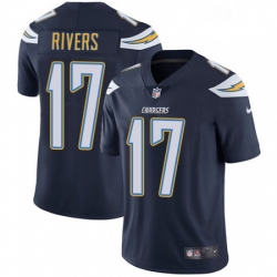 Men Nike Los Angeles Chargers 17 Philip Rivers Navy Blue Team Color Vapor Untouchable Limited Player NFL Jersey