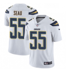 Men Nike Los Angeles Chargers 55 Junior Seau White Vapor Untouchable Limited Player NFL Jersey