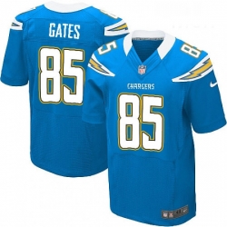 Men Nike Los Angeles Chargers 85 Antonio Gates Elite Electric Blue Alternate NFL Jersey