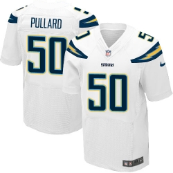 Mens Nike Los Angeles Chargers #50 Hayes Pullard White Elite Jersey