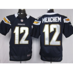 Nike San Diego Chargers 12 Robert Meachem Dark Blue Elite NFL Jersey