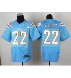 Nike San Diego Chargers 22 Jason Verrett Light Blue Elite NFL Jersey