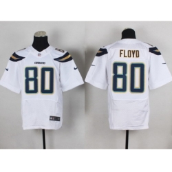 Nike San Diego Chargers 80 Malcom Floyd White Elite New NFL Jersey