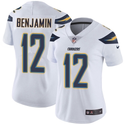 Nike Chargers #12 Travis Benjamin White Womens Stitched NFL Vapor Untouchable Limited Jersey