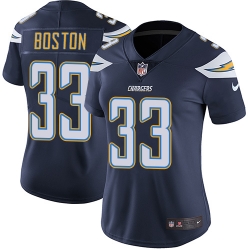 Nike Chargers #33 Tre Boston Navy Blue Team Color Womens Stitched NFL Vapor Untouchable Limited Jersey