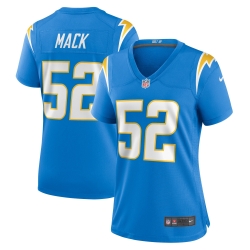 Women Los Angeles Chargers Khalil Mack #52 Powder Blue Vapor Limited Jersey