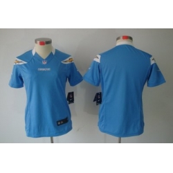 Women Nike San Diego Chargers Blank Light Blue Color[Women Limited Jerseys]