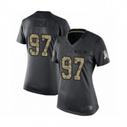 Womens Los Angeles Chargers 97 Joey Bosa Limited Black 2016 Salute to Service Football Jersey