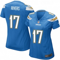 Womens Nike Los Angeles Chargers 17 Philip Rivers Game Electric Blue Alternate NFL Jersey