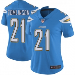 Womens Nike Los Angeles Chargers 21 LaDainian Tomlinson Elite Electric Blue Alternate NFL Jersey