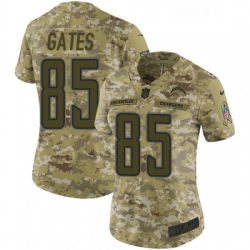 Womens Nike Los Angeles Chargers 85 Antonio Gates Limited Camo 2018 Salute to Service NFL Jersey