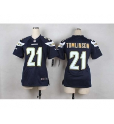 nike women nfl jerseys san diego chargers 21 tomlinson blue[nike]