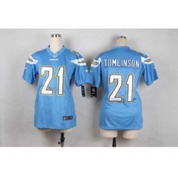 nike women nfl jerseys san diego chargers 21 tomlinson lt.blue[nike]