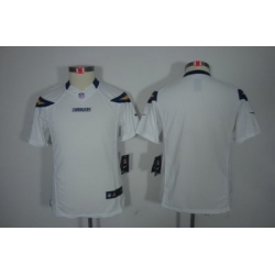 Youth Nike San Diego Chargers Blank White Color Limited Jerseys