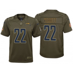 youth chargers jason verrett olive 2017 salute to service jersey