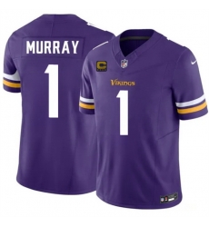 Men Minnesota Vikings  1 Kyler Murray Purple 2026 F U S E  4 Star C Patch Vapor Untouchable Limited Stitched Jersey