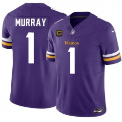 Men Minnesota Vikings  1 Kyler Murray Purple 2026 F U S E  4 Star C Patch Vapor Untouchable Limited Stitched Jersey