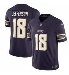 Men Minnesota Vikings 18 Justin Jefferson Deep Purple 2026 F U S E Rivalries Collection Limited Stitched Football Jersey Men Minnesota Vikings 18 Justin Jefferson Deep Purple 2026 F U S E Rivalries Collection Limited Stitched Football Jersey